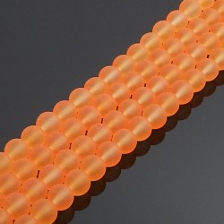 Matné korálky 8mm oranžová