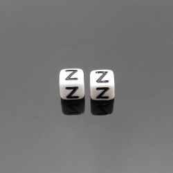 Biele kocky 6x6mm písmeno Z